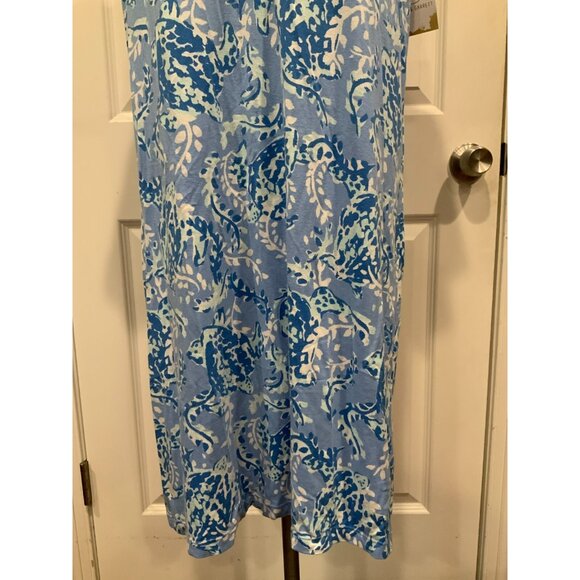 Lilly Pulitzer Sadie Polo Peri Blue Turtley Awesome Dress, Size L - Picture 5 of 11